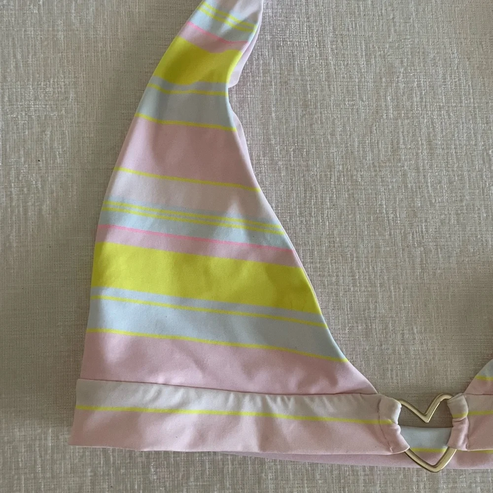 Frankie's Bikinis Striped Bikini Top -Summer Stripe Eden Style Medium Beach